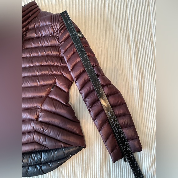 Dawn Levy quilted winter Down Feather  puffer jacket Women’s size Medium maroon - Picture 8 of 9